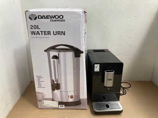 BEKO FULLY AUTOMATIC ESPRESSO MACHINE TO INCLUDE DAEWOO ESSENTIALS 20L WATER URN: LOCATION - I2