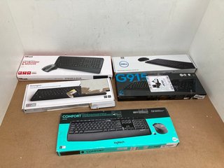 5X ASSORTED TECH ITEMS TO INCLUDE DELL WIRELESS KEYBOARD AND MOUSE KM3322W AND TRUST SILENT WIRELESS KEYBOARD AND MOUSE: LOCATION - I4