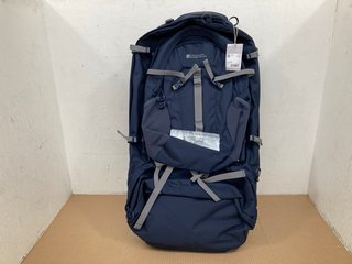 MOUNTAIN WAREHOUSE NEVIS EXTREME 65L BACKPACK IN NAVY: LOCATION - I8