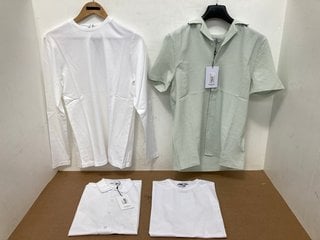 4 X ASSORTED ARNE CLOTHING ITEMS TO INCLUDE LUXE ESSENTIAL T-SHIRT IN WHITE/SAGE - UK XS: LOCATION - I9