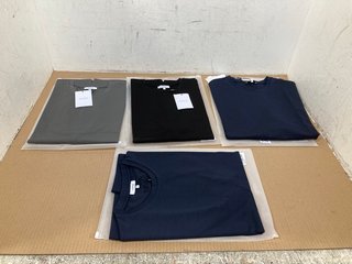 4 X ARNE LUXE ESSENTIAL T-SHIRTS IN NAVY/BLACK/GREY - UK L: LOCATION - I11