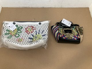 DESIGUAL SEQUIN BAG IN MULTI TO ALSO INCLUDE DESIGUAL CUT OUT FLORAL TOTE BAG IN MULTI: LOCATION - I11