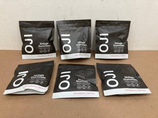 6 X PACKS OF OJI SHILAJIT GUMMIES IN STRAWBERRY - BBE 7/26: LOCATION - H15