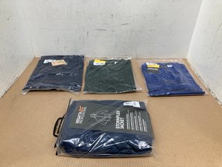 4 X ASSORTED REGATTA CLOTHING ITEMS TO INCLUDE STORMFLEX II JACKET IN NAVY - UK XXXL: LOCATION - H14