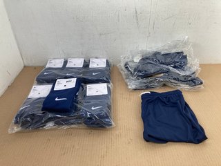 QTY OF NIKE FOOTBALL SHORTS IN NAVY - UK L TO ALSO INCLUDE QTY OF NIKE FOOTBALL SOCKS IN NAVY: LOCATION - H8