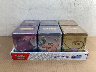 6 X POKEMON STACK EM HIGH TRADING CARD TINS: LOCATION - H7