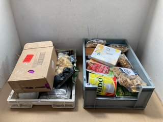 QTY OF ASSORTED FOOD ITEMS TO INCLUDE SALTED PORK SCRATCHINGS - BBE 1/9/24: LOCATION - J5