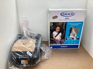 MAXI-COSI CAR SEAT IN BLACK TO INCLUDE GRACO AFFIX HIGHBACK BOOSTER SEAT: LOCATION - E2