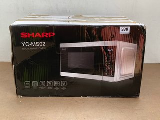 SHARP YC-MS02 20L MICROWAVE OVEN IN SILVER: LOCATION - E3