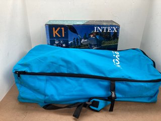 INTEX K1 CHALLENGER KAYAK TO INCLUDE GURYON PADDLE BOARD 10' X 30" X 6" WITH ADJUSTABLE PADDLE'S - RRP £115.99: LOCATION - E3