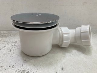 90MM FAST FLOW SHOWER WASTE WITH OUTLET ELBOW - RRP £90: LOCATION - R4