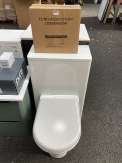 (COLLECTION ONLY) 500 X 250MM W/C UNIT IN WHITE WITH BTW PAN & SEAT WITH CONCEALED CISTERN FITTING KIT - RRP £780: LOCATION - A5