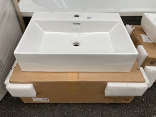 600 X 420MM 1TH CERAMIC COUNTER TOP BASIN - RRP £220: LOCATION - A2