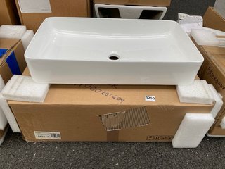 610 X 350MM RECTANGULAR CERAMIC VESSEL BASIN - RRP £235: LOCATION - A2