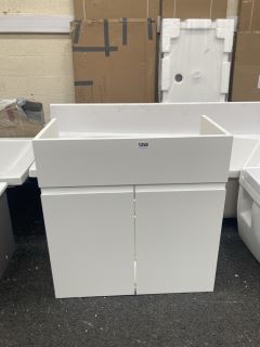 (COLLECTION ONLY) FLOOR STANDING 2 DOOR SINK UNIT IN WHITE 650 X 330MM: LOCATION - A2