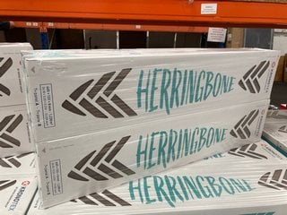 (COLLECTION ONLY) 16 PACKS OF KRONOTEX HERRINGBONE 665 X 133 X 8MM DARK OAK FLOORING 19.8M2 APPROX - RRP £895: LOCATION - B1