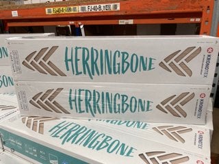 (COLLECTION ONLY) 16 PACKS OF KRONOTEX HERRINGBONE 665 X 133 X 8MM LIGHT OAK FLOORING 19.8M2 APPROX - RRP £895: LOCATION - B1