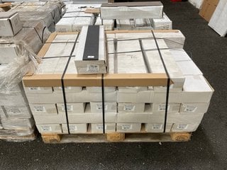 PALLET OF RAK 600 X 100MM PORCELAIN TILES IN GEMS BLACK MATT - RRP £2720: LOCATION - A1 (KERBSIDE PALLET DELIVERY)