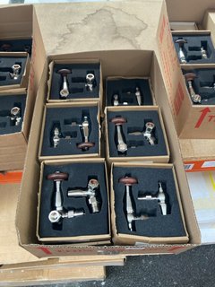 QTY OF ASSORTED TRADITIONAL THERMOSTATIC RADIATOR VALVES WITH LOCK SHIELDS - RRP £900: LOCATION - R2