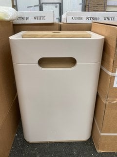 (COLLECTION ONLY) VITRA SENTO MEDIUM UNIT WITH 1 DOOR IN CREAM & OAK 405 X 300 X 580MM - RRP £656: LOCATION - A2