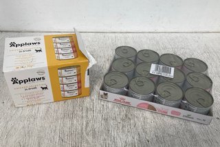 12 X 195G TINS OF ROYAL CANIN MOTHER AND BABY CAT FOOD-BBE 07/06/26 TO INCLUDE QTY OF APPLAWS CHICKEN SELECTION IN BROTH CAT FOOD-BBE 10/10/27: LOCATION - WH9