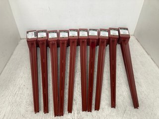 10 X GREEN BLADE 75 X 75 X 750MM FENCE POST HOLDERS: LOCATION - WH9