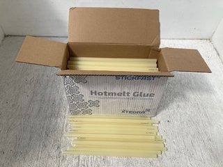 BOX OF STICKFAST HOT MELT GLUE STICKS (PLEASE NOTE: 18+YEARS ONLY. ID MAY BE REQUIRED): LOCATION - WH10