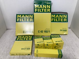 QTY OF ASSORTED MANN FILTER CAR PARTS TO INCLUDE WK 5001 FUEL FILTER: LOCATION - WA11