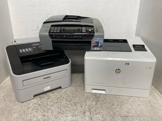 3 X ASSORTED PRINTERS TO INCLUDE HP COLOUR LASERJET PRO - M452DN - RRP £295: LOCATION - A16