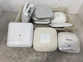 QTY OF ASSORTED TECH ITEMS TO INCLUDE ARUBA HP POE WIFI ACCESS POINT WIRELESS TERMINAL- MODEL APIN0225: LOCATION - A16