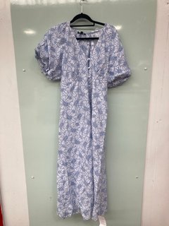 NOBODYS CHILD LENOX MAXI DRESS IN INDIA/WHITE- UK SIZE 16 : RRP £110.00: LOCATION - A14