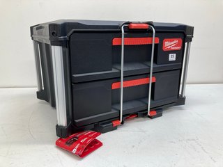 MILWAUKEE PACKOUT 2-DRAWER TOOL BOX - RRP £213: LOCATION - BOOTH