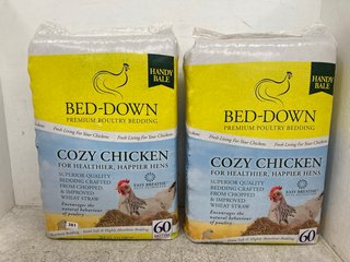 2 X HANDY BALE BED DOWN PREMIUM POULTRY BEDDING: LOCATION - A10