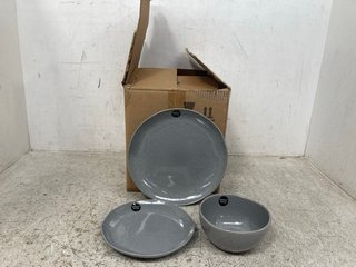 HABITAT GREY REACTIVE DINNERWARE SET: LOCATION - A7