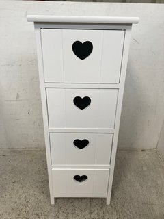 LOVESTACK 4 DRAWER STORAGE UNIT IN WHITE: LOCATION - A7