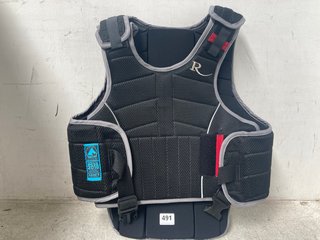 SUPERFLEX 2018 EN13158 LEVEL 3 ADULTS BODY PROTECTOR IN BLACK - ADJUSTABLE SIZE: LOCATION - A5