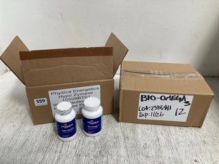 PHYSICA MULTI-PACK HYPO ZYMASE 90 CAPSULE TUBS - BBE 11/2026 TO INCLUDE PHYSICA BIO-OMEGA CAPSULE TUBS - BBE 11/2026: LOCATION - A2