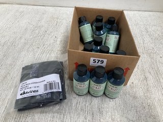 QTY OF DAVINES VIEW 60ML NO 9,22 HI HAIR COLOURING CONDITIONER BOTTLES TO INCLUDE QTY OF HEART OF GLASS 12ML SACHET CONDITIONERS: LOCATION - A1