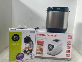 3 X ASSORTED HOUSEHOLD APPLIANCES TO INCLUDE MORPHY RICHARDS MULTI-USE FAST BAKE BREADMAKER: LOCATION - B5