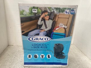 GRACO LOGICO L I-SIZE R129 HIGH BACK BOOSTER SEAT IN BLACK: LOCATION - B8