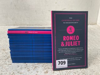 2 X THE CONNELL GUIDE TO SHAKESPEARE'S ROMEO & JULIET BOOKS BY SIMON PALFREY TO INCLUDE QTY OF THE CONNELL GUIDE TO J.B.PRIESTLEY'S AN INSPECTOR CALLS BOOKS BY DAVID HUGHES: LOCATION - B8