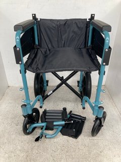 DAYS PERFORMANCE HEALTH LIGHTWEIGHT MANUAL WHEELCHAIR IN BLACK/BLUE: LOCATION - WH2