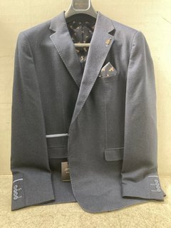 FRATELLI UNITI MILANO MENS NAVY BLAZER WITH CONTRAST DETAILS - UK SIZE 48": LOCATION - B12