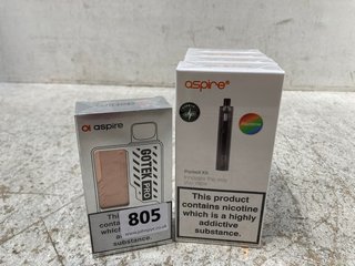 4 X ASPIRE POCKEX KIT VAPES TO INCLUDE ASPIRE GOTEK PRO VAPE (PLEASE NOTE: 18+YEARS ONLY. ID MAY BE REQUIRED): LOCATION - B13