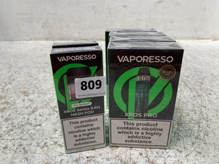 6 X ASSORTED VAPORESSO VAPE ITEMS TO INCLUDE XROS SERIES 0.6 MESH POD (PLEASE NOTE: 18+YEARS ONLY. ID MAY BE REQUIRED): LOCATION - B13