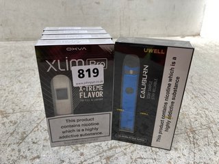 4 X OVA XLIM PRO VAPE POD KITS TO INCLUDE UWELL CALIBURN A3 POD SYSTEM (PLEASE NOTE: 18+YEARS ONLY. ID MAY BE REQUIRED): LOCATION - B13