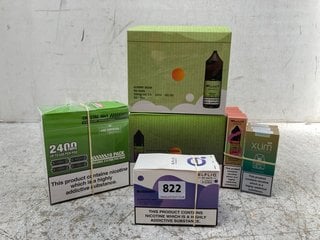 QTY OF ASSORTED VAPE ITEMS TO INCLUDE CRYSTAL 4 IN 1 MULTI-PACK VAPE PODS (PLEASE NOTE: 18+YEARS ONLY. ID MAY BE REQUIRED): LOCATION - B13