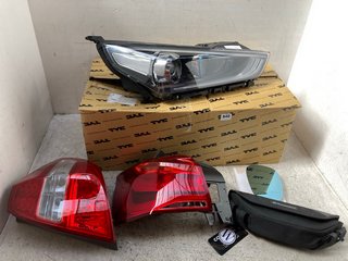 3 X ASSORTED VEHICLE SPARE PARTS TO INCLUDE REAR LEFT HEADLIGHT FOR HONDA 217-19A3R-RD-UE - RRP £172: LOCATION - B14