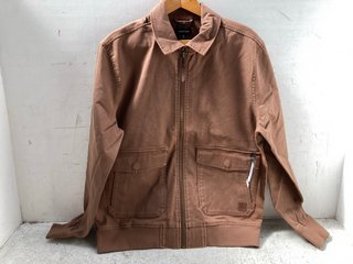 BRIXTON MENS DILLINGER STATION JACKET IN BROWN - UK SIZE MEDIUM - RRP £94: LOCATION - B14