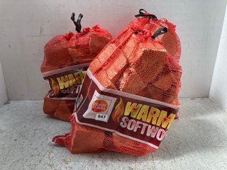 3 X PACKS OF READY TO BURN WARMA SOFTWOOD: LOCATION - B14